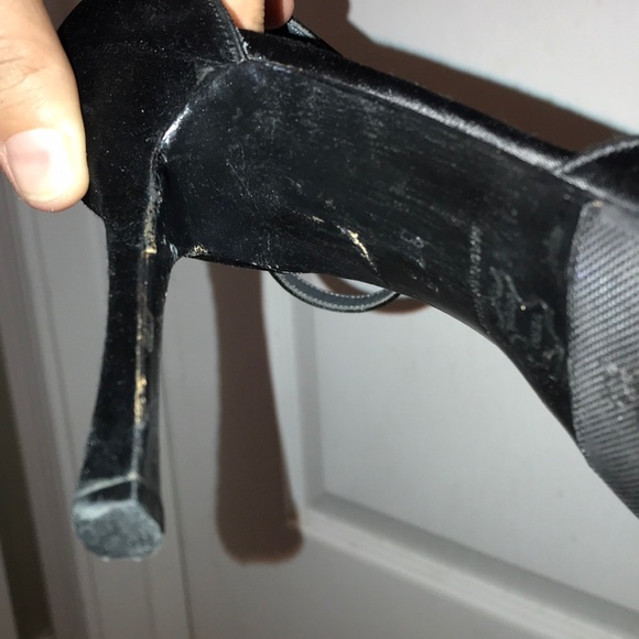 Black Manolo Blahnik Diamond Ankle Closed Toe Pump - Picture 2 of 5